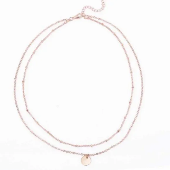 Dainty Layered Coin Necklace (Silver) - Picture 4 of 6